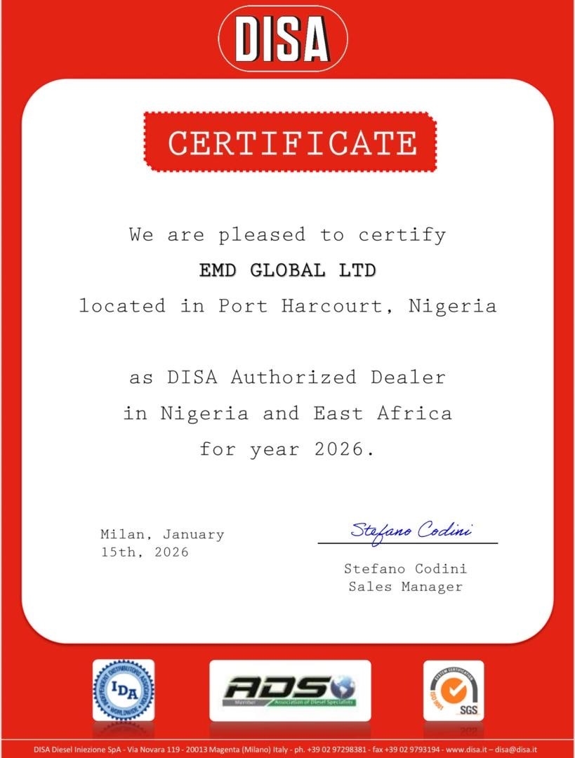 Disa Certificate